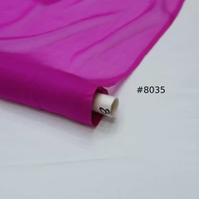 Medium Red Violet Chiffon Pure silk Fabric - 035