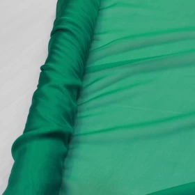 Green Chiffon Pure silk Fabric - 013