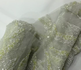 White Hand Made Embroidery - Base Net Fabric