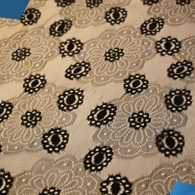 Black French Lace Fabric - 041