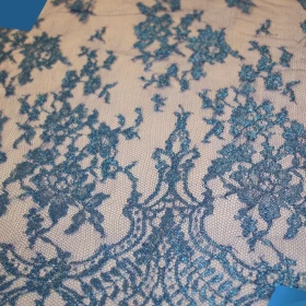 French Lurex Lace Fabric - 083