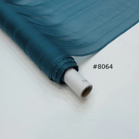 Smalt Blue Chiffon Pure silk Fabric - 058