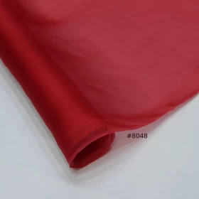 Old Brick Red Organza Fabric- 028