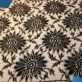 Black French Lace Fabric - 054