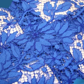 Fun Blue French Lace - Fabric