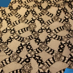 Black French Lace Fabric - 074