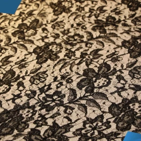 Black French Lace Fabric - 040