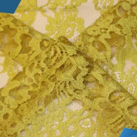 Yellow French Lace - Fabric