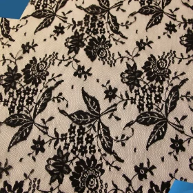 Black French Lace Fabric - 003