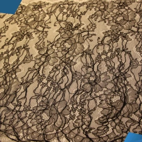 Black French Lace Fabric - 033