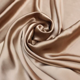 Pure Silk Fabric- Sandal Brown