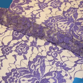 MightNight Blue French Lace - Fabric