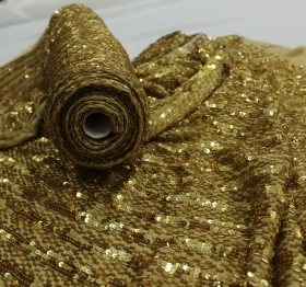 Golden Hand Made Embroidery - Base net fabric