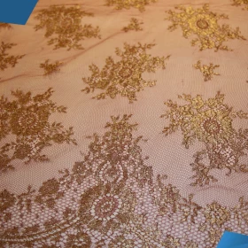 French Lurex Lace Fabric - 077