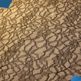 Black French Lace Fabric - 044