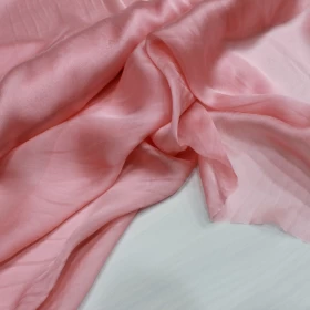 Peach Chiffon Pure Silk  Fabric - 001