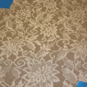 White Floral French Lace - Fabric