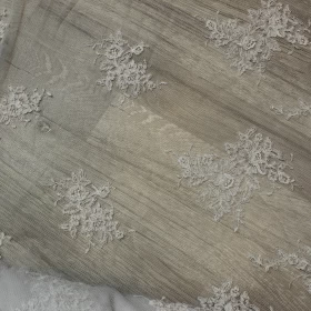 White Hard Lace Fabric - 021