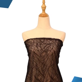 Black French Lace Fabric - 001