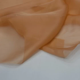 Sepia Skin Orange Organza Fabric- 083