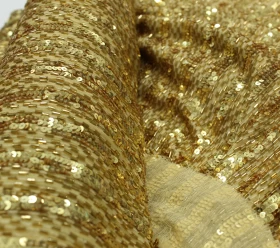 Golden Hand Made Embroidery - Base net fabric