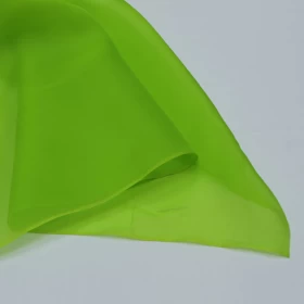 Bright Lime Green Organza Fabric- 048