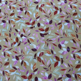 Pattern  Leaf Stretch Fabric - 014