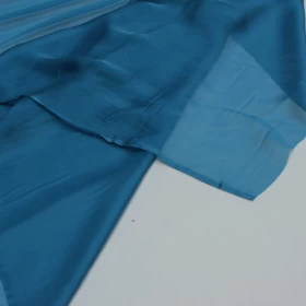 Steel Blue Chiffon Pure silk Fabric - 056