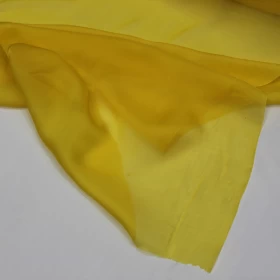 Lucky Yellow Chiffon Pure silk Fabric - 020