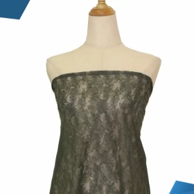 Olive French Lace - Fabric