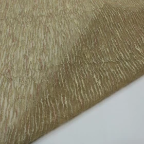 Golden line Embroidery - Tulle Fabric