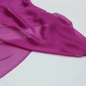 Royal Heath Purple Chiffon Pure silk Fabric - 046