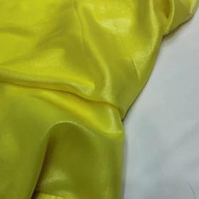 Plain Lemon Yellow Lurex Chiffon Fabric - 005