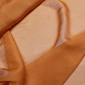 Orange Chiffon Pure silk Fabric - 005