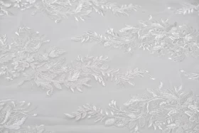 White Hard Lace Fabric -32