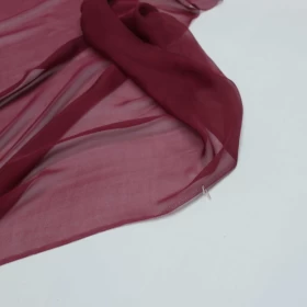 Wine Berry Chiffon Pure silk Fabric - 050