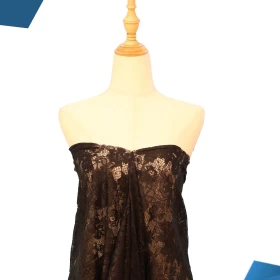 Black French Lace Fabric - 013