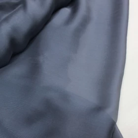 Dark Grey Chiffon Pure silk Fabric - 011