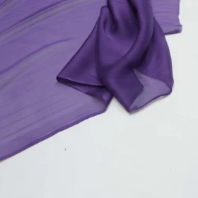 Royal Purple Chiffon Pure silk Fabric - 081