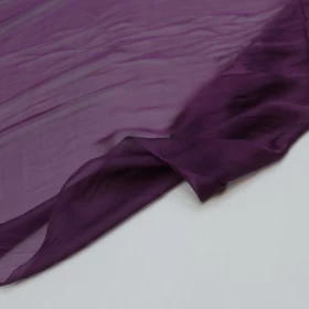 Voodoo Purple Chiffon Pure silk Fabric - 084