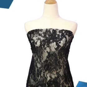 Black French Lace Fabric - 031