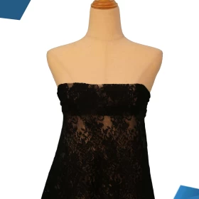 Black French Lace Fabric - 018