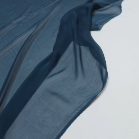 Fiord Blue Chiffon Pure silk Fabric - 061