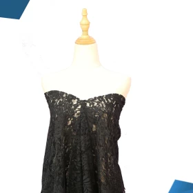 Black French Lace Fabric - 061