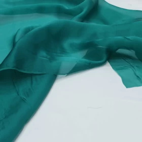 Deep Sea Green Organza Fabric- 071