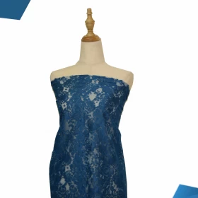 Blue  French Lace - Fabric