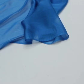 Astral Blue Chiffon Pure silk Fabric - 054