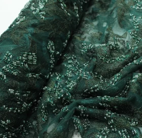 Green Hand Made Embroidery - Base net fabric