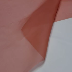 Peach Organza Fabric- 055