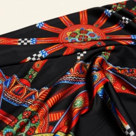 Pattern Silk Fabric-107